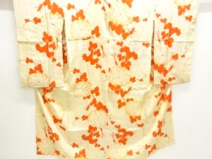 アンティーク　楊柳花模様単衣長襦袢